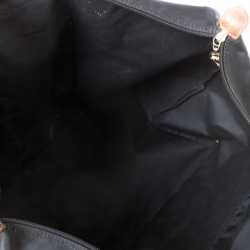 Pre Owned Longchamp Black Nylon and Leather Medium Le Pliage Tote