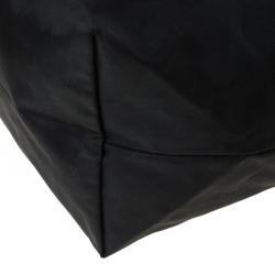 Pre Owned Longchamp Black Nylon and Leather Medium Le Pliage Tote