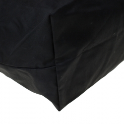 Pre Owned Longchamp Black Nylon and Leather Medium Le Pliage Tote