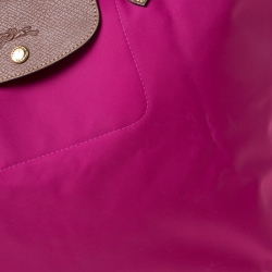 Longchamp Magenta Nylon Medium Le Pliage Tote