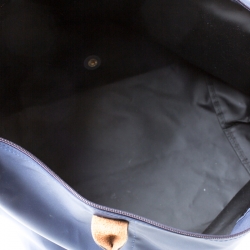 Pre Owned Longchamp Blue Nylon and Leather Medium Tote