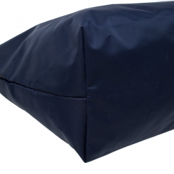 Pre Owned Longchamp Blue Nylon and Leather Medium Tote