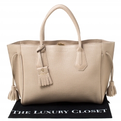 Pre Owned Longchamp Beige Leather Tote