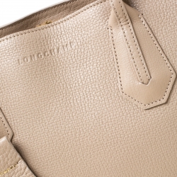 Pre Owned Longchamp Beige Leather Tote
