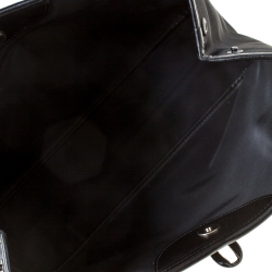 Pre Owned Longchamp Black Nylon and Leather Roseau Tote