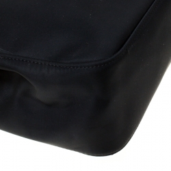 Pre Owned Longchamp Black Nylon and Leather Roseau Tote