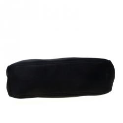 Pre Owned Longchamp Black Nylon and Leather Roseau Tote