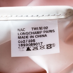 Pre Owned Longchamp Orange Nylon and Leather Medium Le Pliage Tote