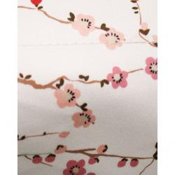 Pre Owned Longchamp White Nylon Floral Print Canvas Tote Bag