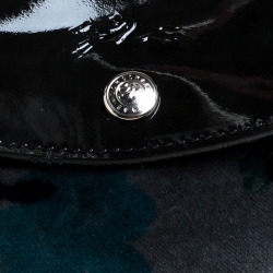 Pre Owned Longchamp Multicolor Floral Print Velvet Le Pliage Tote