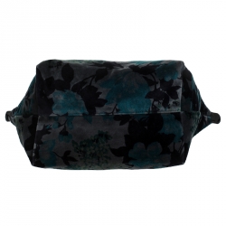 Pre Owned Longchamp Multicolor Floral Print Velvet Le Pliage Tote