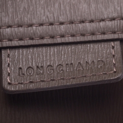 Pre Owned Longchamp Light Brown Leather Roseau Tote