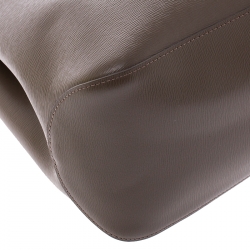 Pre Owned Longchamp Light Brown Leather Roseau Tote