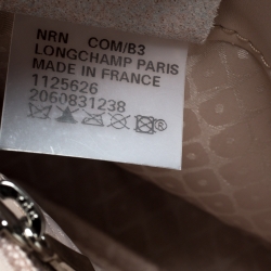 Longchamp Light Beige Leather Flap Crossbody Bag