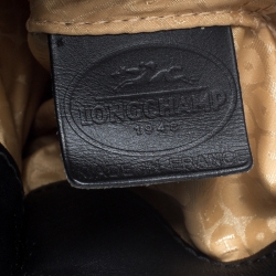 Pre Owned Longchamp Black Leather Honore Tote