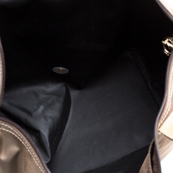 Pre Owned Longchamp Olive Green Nylon Small Le Pliage Tote