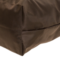 Pre Owned Longchamp Olive Green Nylon Small Le Pliage Tote