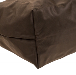 Pre Owned Longchamp Olive Green Nylon Small Le Pliage Tote