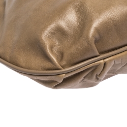 Longchamp Beige Leather Buckle Flap Shoulder Bag