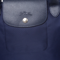 Pre Owned Longchamp Blue Nylon Le Pliage Tote