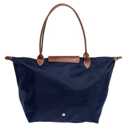 Pre Owned Longchamp Navy Blue Nylon Le Pliage Tote