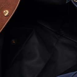 Pre Owned Longchamp Navy Blue Nylon Le Pliage Tote