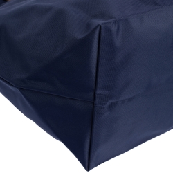 Pre Owned Longchamp Navy Blue Nylon Le Pliage Tote