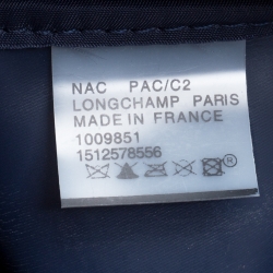 Pre Owned Longchamp Blue Nylon And Leather Small Le Pliage Tote