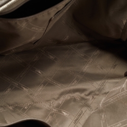 Pre Owned Longchamp Grey Leather Top Zip Bag