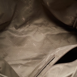 Pre Owned Longchamp Grey Leather Top Zip Bag