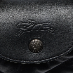 Pre Owned Longchamp Black Quilted Leather Mini Le Pilage Neo Tote