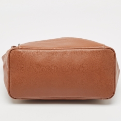 Pre Owned Longchamp Brown Leather Le Foulonne City Bag