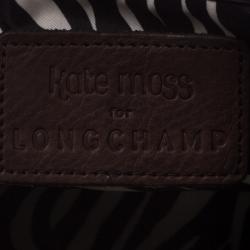 Pre Owned Longchamp Brown Leather Gloucester Bowling Bag