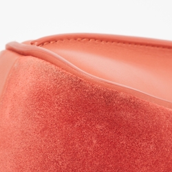 Longchamp Brick Red Suede and Leather Penelope Crossbody Bag