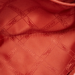 Longchamp Brick Red Suede and Leather Penelope Crossbody Bag