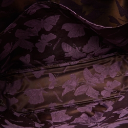 Pre Owned Longchamp Purple Croc Embossed Leather Roseau Tote