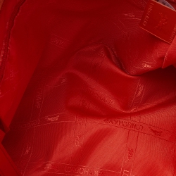 Pre Owned Longchamp Orange Leather and Suede Small Penelope Fantasie Tote