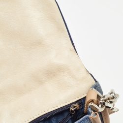 Longchamp Multicolor Stingray and Croc Effect Leather Shoulder Bag