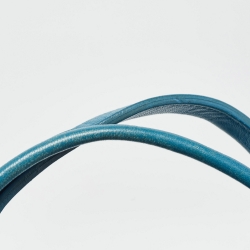 Pre Owned Longchamp Blue Leather Le Pliage Cuir Tote