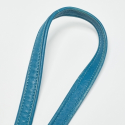 Pre Owned Longchamp Blue Leather Le Pliage Cuir Tote