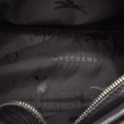 Longchamp Black/Brown Leather and Suede La Voyageuse Tote