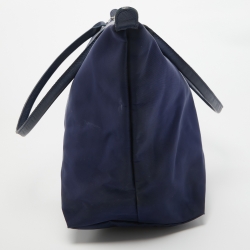 Pre Owned Longchamp Dark Blue Nylon Medium Le Pliage Tote