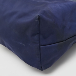 Pre Owned Longchamp Dark Blue Nylon Medium Le Pliage Tote