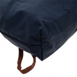 Pre Owned Longchamp Blue/Cognac Nylon Backpack 