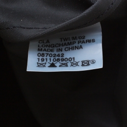 Pre Owned Longchamp Black/Brown Nylon and Leather Le Pliage Expandable Travel Bag