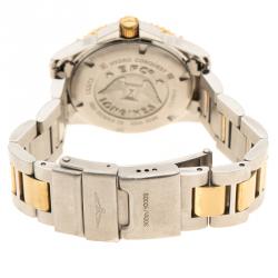 Longines White Yellow Gold Plated Steel and Stainless Steel Hydro Conquest Women's Wristwatch 30 mm