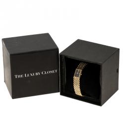 Pre Owned Longines Black Gold Plated Vintage QWR HT 1964-0961 Women's Wristwatch 16 mm