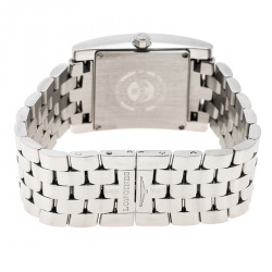 Longines White Mother of Pearl Stainless Steel Diamond Dolcevita L5.503.0 Women's Wristwatch 24 mm