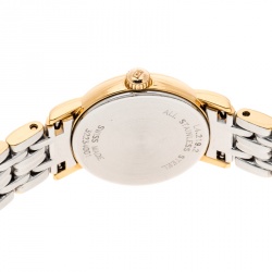 Longines White Gold Plated Stainless Steel Plaisance L4.219.2 Women's Wristwatch 20 mm