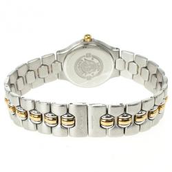 Pre Owned Longines Conquest Stainless Steel Gold Plated Womens Watch 37 MM